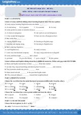 Đề thi giữa kì 1 Tiếng Anh 9 iLearn Smart World - Đề số 6